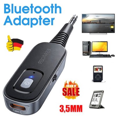 Bluetooth 5.3 Musik Stereo Sender Receiver Audio Transmitter Adapter Empfänger