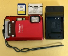 Olympus Tough TG-820 12 MP Digital Camera Red Waterproof W/ Extras 