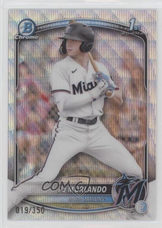 2025 Bowman Chrome Prospects Wave Refractor 19/350 PJ Morlando #BCP-91 s3g