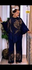 LAMIRA Women s Blue Lace Kaftan Dress, KD-10417 Size 44/50