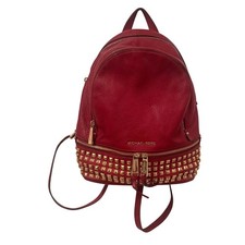 Michael Kors Rhea Cherry Pebbled Leather Back...