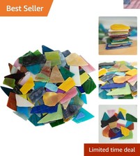 Irregular Stained Glass Scraps Cathedral Glass Pieces Mosaic Tiles for DIY Cr...