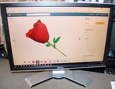 Dell 20" Widescreen LCD Monitor Model: 2009Wt with Speaker bar as pictured