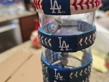 LOS ANGELES DODGERS TEAM COLOR BLUE MLB  BASEBALL BRACELET LEATHER