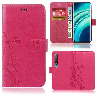 Handy Tasche für Xiaomi Mi 10 / 10 Pro Schutz Hülle Blumen Flip Case Wallet Etui