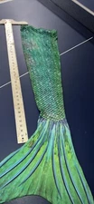 Sun Tails Keiki Mono fin MERMAID tail with Monofin Size Adult XS Green And Blue