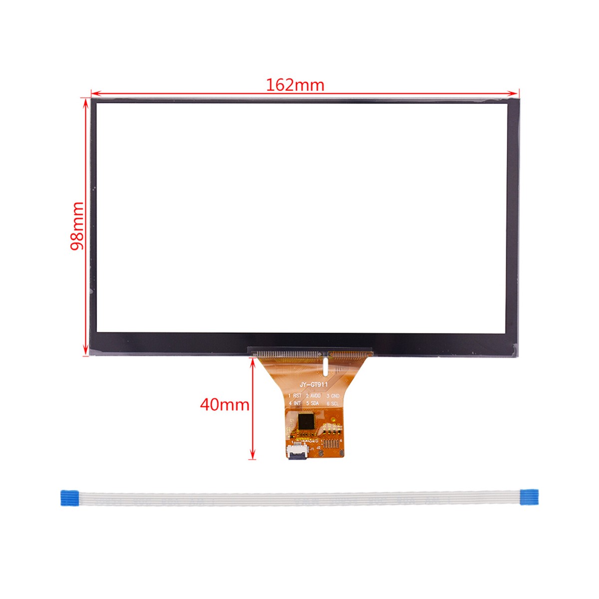 7inch 164*99mm 6 pin Capacitive Touch Screen Digitizer for
