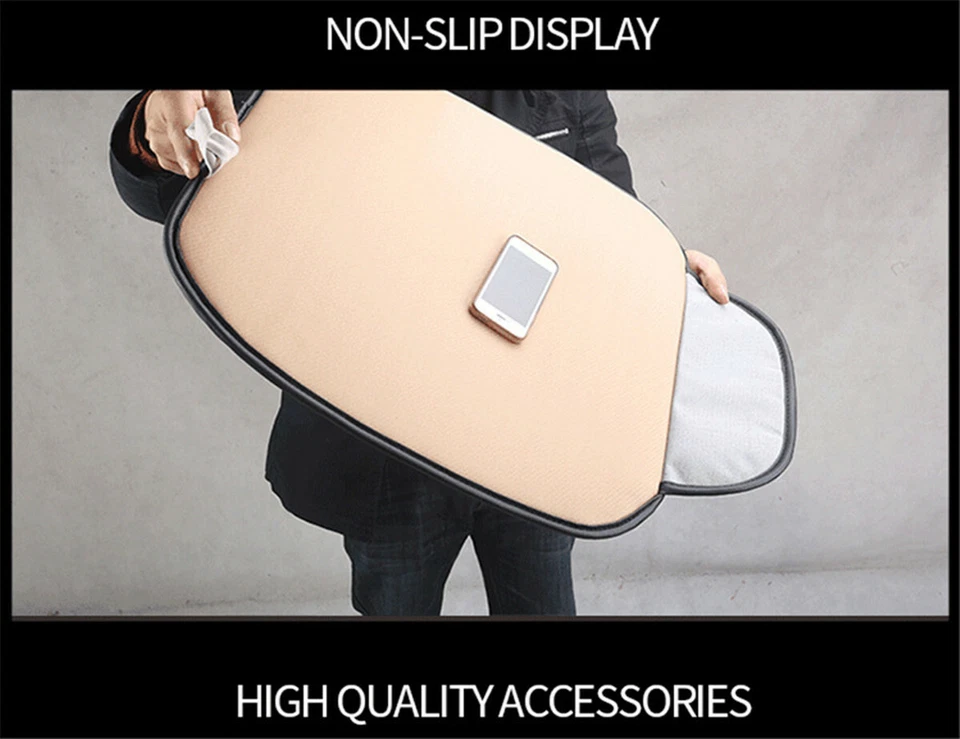 Cojines de cuero PU para accesorios interiores de cuero negro y rojo para funda de asiento de auto 3 piezas Foto 3 de 4