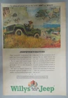 Willys Car Ad: War Time Jeepotenialities! from 1945 Size: 11 x 15 inches