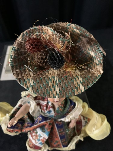 Vintage Chiquita Doll Nina Sleepy Eyes Floral Dress Head Wrap 8" Celluloid Miami - Picture 4 of 9
