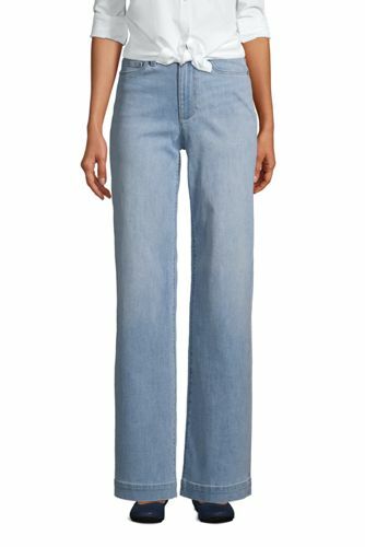 Lands' End Women's High Rise Wide Leg 