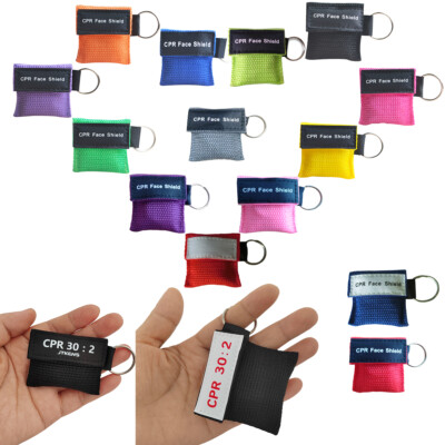 100pcs First aid CPR Face Shield Mask Keychain Emergency Kit CPR Face Shields