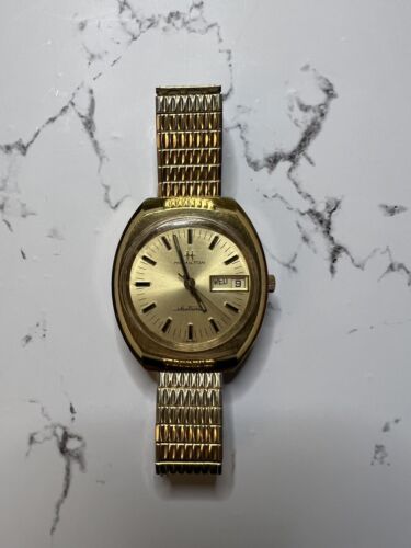 Vintage Hamilton Electronic Gold Electroplate Bezel Watch 702007-4 Rare  Style! | eBay