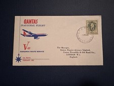 AUSTRALIA QUANTAS COVER INAUGURAL FLIGHT TO LONDON 1962