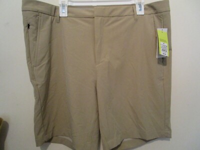 All in Motion Mens Moisture Wicking Quick Dry Stretch Golf Shorts Khaki 40 X 8''