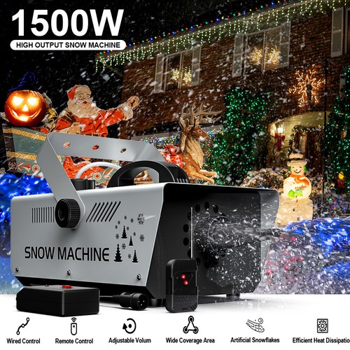 1500W Snow Machine Stage Snowflake Maker Fake Snow Christmas Party