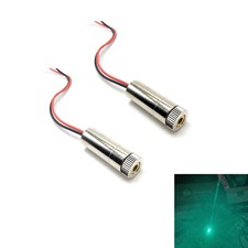 2pcs Focusable Dot light 30mW 505nm Green Laser Module 12x35mm