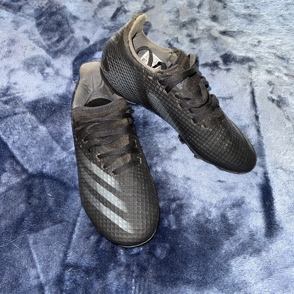 Adidas X GHOSTED.3 FG J Soccer Cleats BLACK GREY FW3545 Youth size
