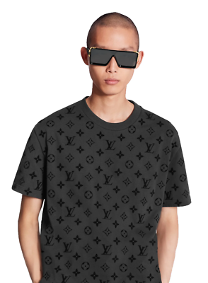 Louis Vuitton SS20 Velvet Monogram Black Logo Zip Pocket Short