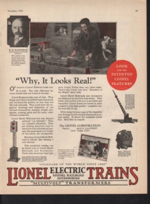 1925 LIONEL ELECTRIC TRAIN MODEL RAILROAD TOY E.H. HARRIMAN FINANCIER ...