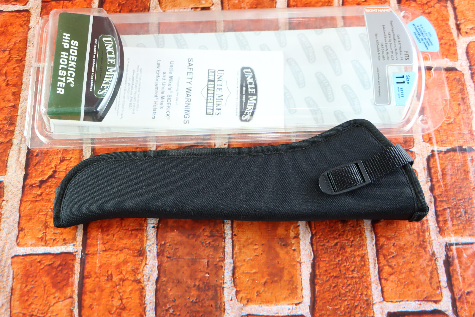 Uncle Mike's Sidekick Hip Holster Size 11 Right Hand 9.5-10.75" Single Double