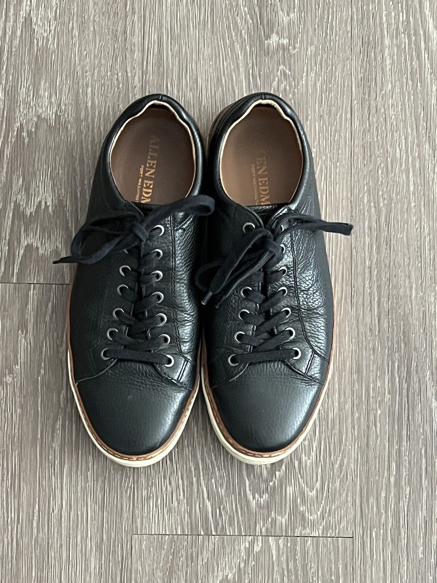 allen edmonds mens port Darby black leather casual shoes in  display picture 3