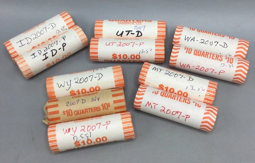 2007 State Quarters Uncirculated Rolls See Description