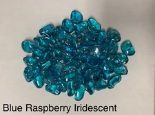 Blue Raspberry Iridescent Fire Glass, Gas Fireplace, Gas Fire Pits, Landscape