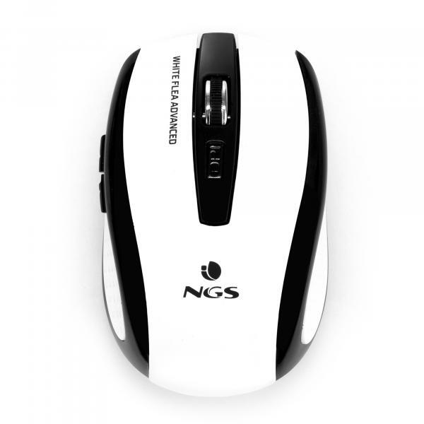 NGS White Flea Advanced mouse RF Wireless Ottico 1600 DPI Mano destra