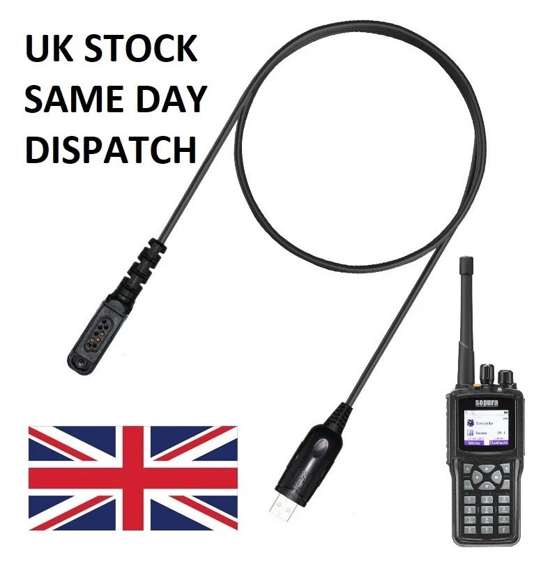 UK RADIO CABLES USB Programming Cable for Sepura SBP8010 SBP8040 SBP8310 SBP8340 SBP8350 DMR