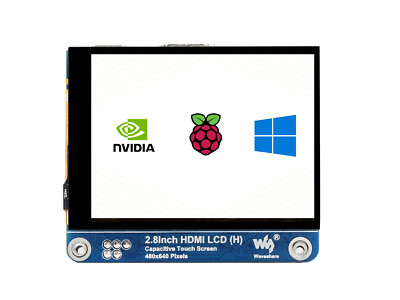 Waveshare 2.8inch HDMI IPS LCD Display (H) 480×640 Adjustable Brightness