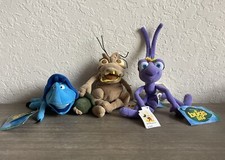 Disney A Bugs Life Bean Bag Plush Lot Of 3 Dim Flea Atta