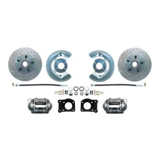 CJ Classics Disc Brake Conversion Kit With Drilled/Slotted Rotors Front Musta...