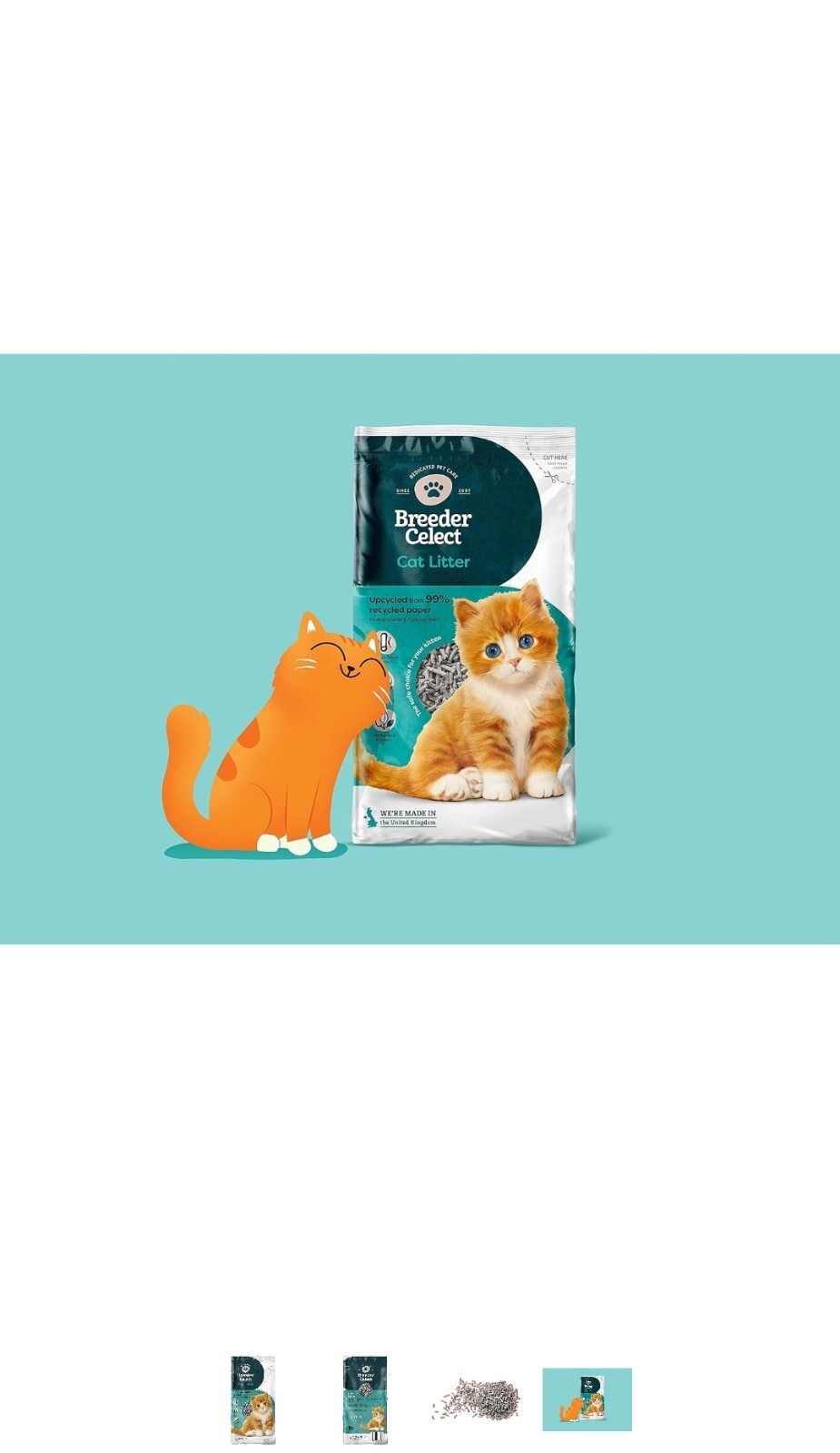 Breeder Celect Recycled Paper Cat Litter, 30L Pack of 1 eBay
