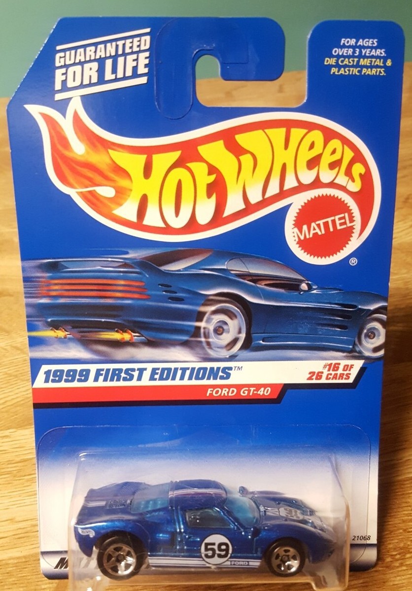 Hot Wheels Ford GT-40 Blue 1:64 Scale New 1999 First Editions | eBay