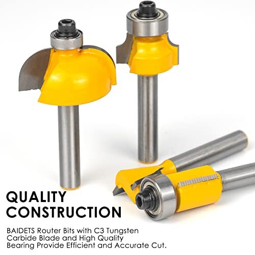 Router Bits Set 1/4 Shank Upgrade 24 Piece Router Bit Set Craftsman 1/4 ...