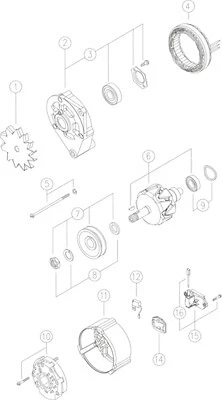 Mahle Alternator for Arona Ad 290M 1.2L 2-cyl; 22HP 9.83- - 12.88 - Picture 1 of 3