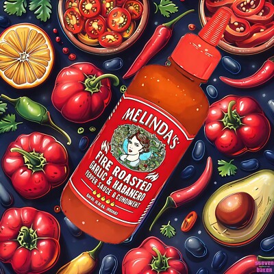 NEW Melinda's Fire Roasted Garlic & Habanero Pepper Sauce INTERNATIONAL SHIPPING
