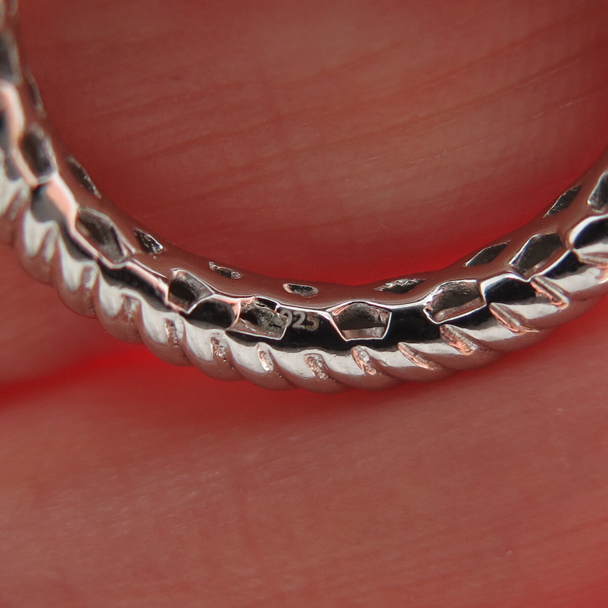 925 Sterling Silver Twisted Rope Stackable Band R… - image 6