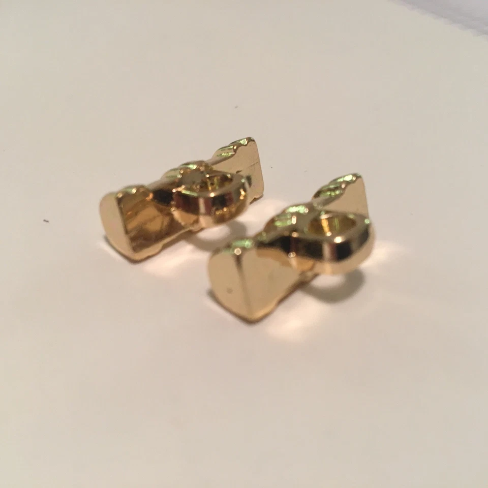 Gold Shank Buttons toggle shape 20mm  Bar Shaped Nautical Military 5pcs - Image 3 of 3