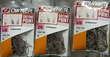 1pk Owner Cutting Point Bulk Spinner Bait Fishing Hook Model 5320 Choose Size