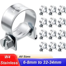 Mini Hose Jubilee Clip Clamp Fuel Line Petrol Pipe Clamps Clips Stainless Steel