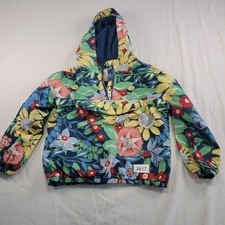 Gymboree Kids Floral Print Hooded Anorak Jacket Size S 5-6 Garden