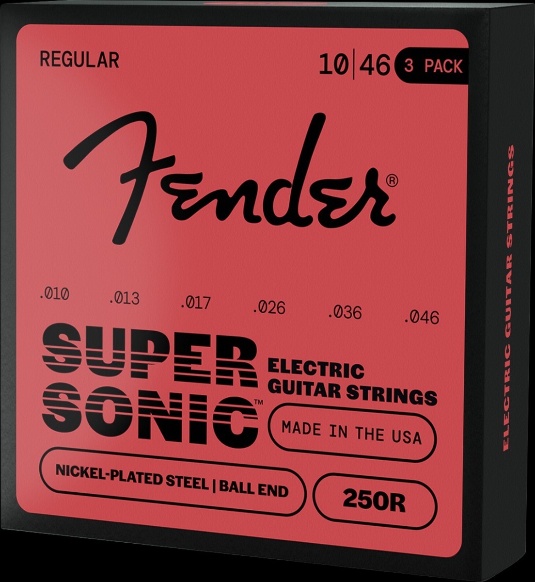 3-PACK Fender Super 250R NPS Electric Guitar Strings Set - REGULAR 10-46 GUAGE