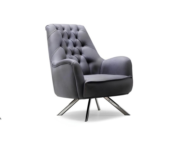 Sessel Design Couch Sofa Relax Textil Polster Sitzer Luxus Grau Neu-image
