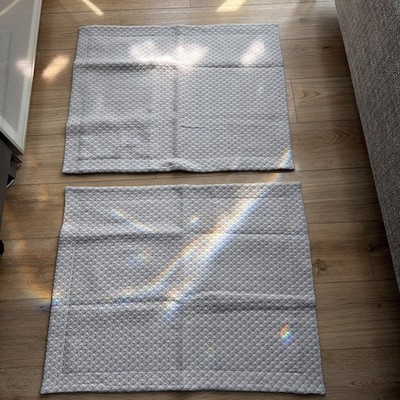 Peacock Alley Diamond Quilted Matelasse White Standard Pillow Shams SET/2  nwot