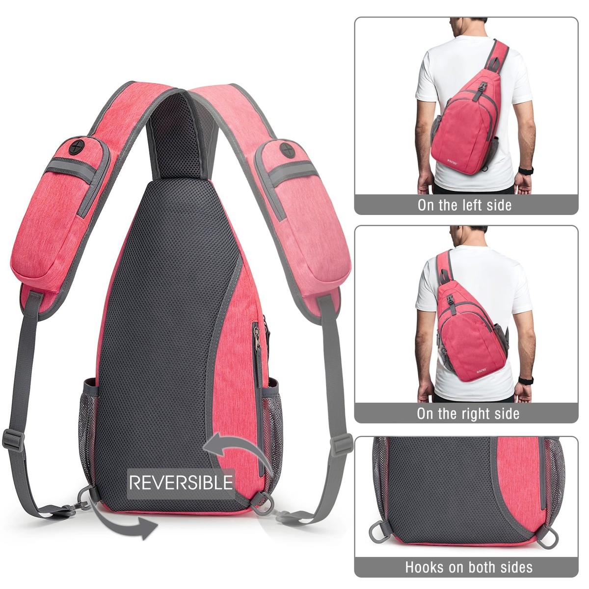 G4Free Sling Bag RFID Blocking Sling Backpack Crossbody Chest Bag