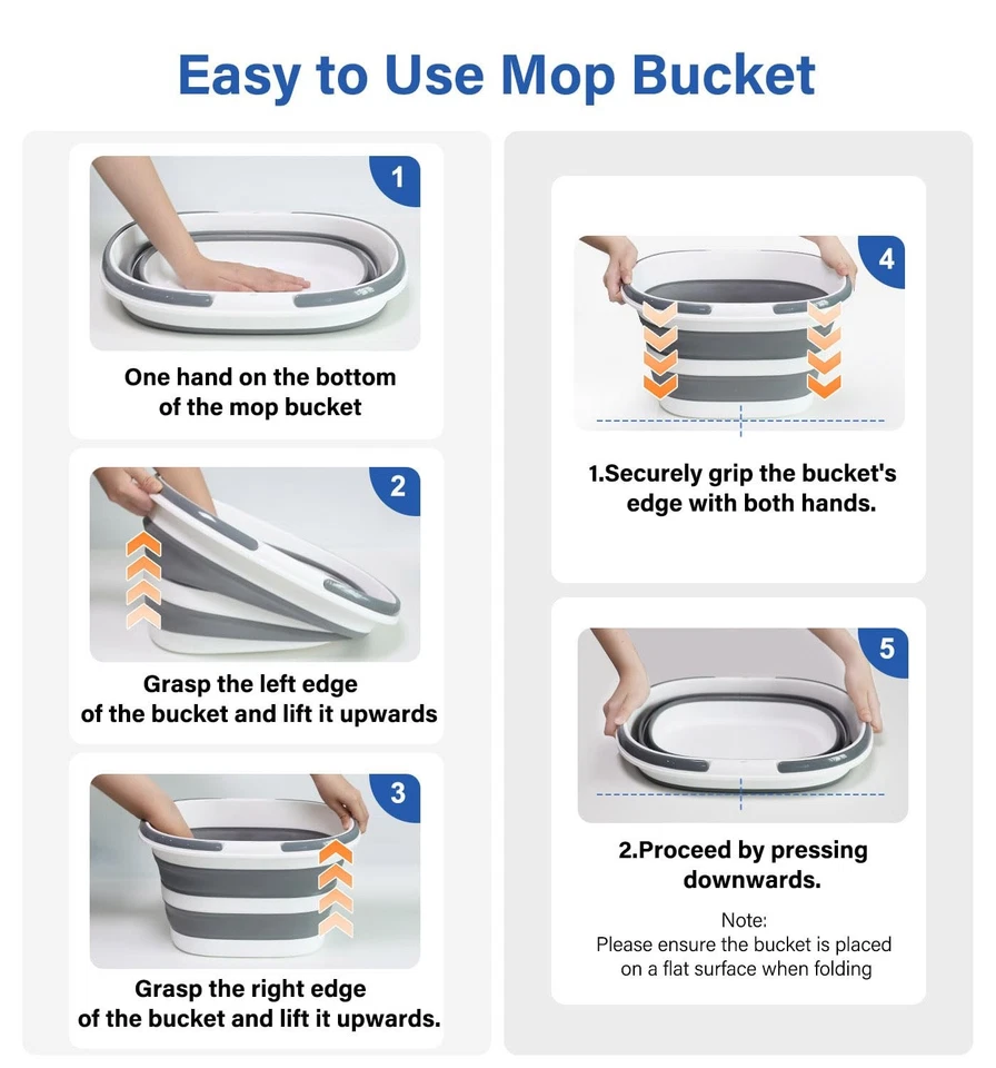 Verbesserter faltbarer 16-Liter-Eimer mit multifunktionalem Deckel, 4-in-1 fa... - Bild 3 von 4