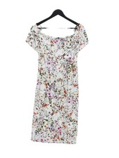 Warehouse A-Line Midi Dress UK10 in White