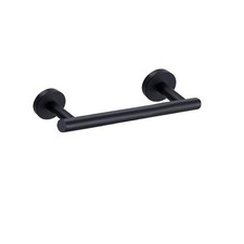 Matte Black Bath Hand Towel Bar Single Bars Towel Rack Rod Classic Wall Mount...